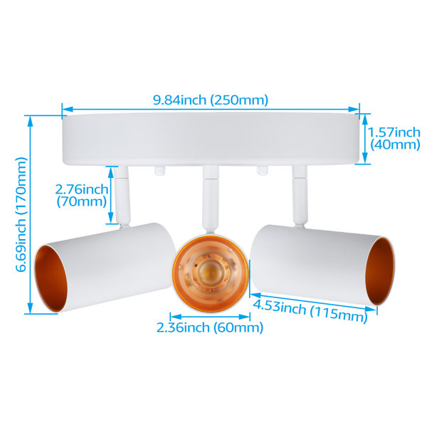 LEONLITE 5CCT 3Light Ceiling Track Spotlights Dimmable, CRI90, Flush